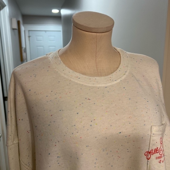 Saltrock Live For The Open Spaces Oversized Confetti Crew Neck Sweatshirt - Picture 4 of 16